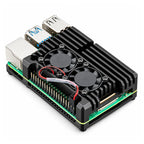 Raspberry Pi 4 aluminum case with two-wire cooling fan connection