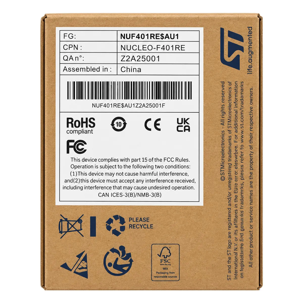 STMicroelectronics STM32 Development Tools cardboard packaging with STM32 branding.