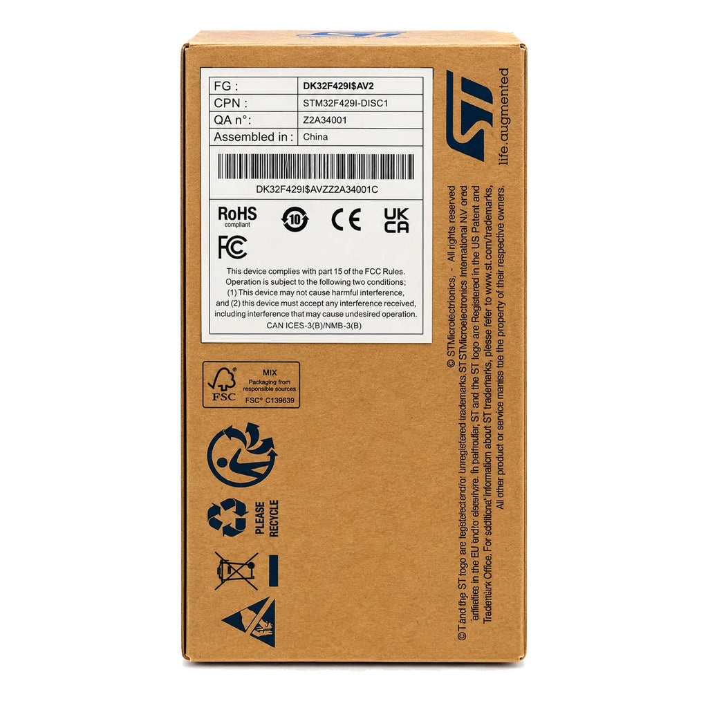 STM32F429I-DISC1 board with STM32F429ZIT6 microcontroller