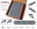 12V 2A SMPS with Ultra Slim Metal Housing