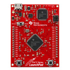 Tiva C Series LaunchPad evaluation board shown with its packaging and development setup.