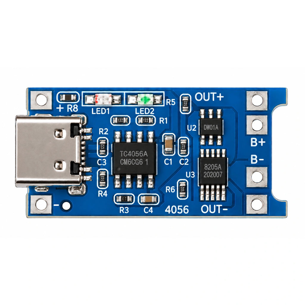 TP4056 Type-C 1A Li-ion battery charger module with protection