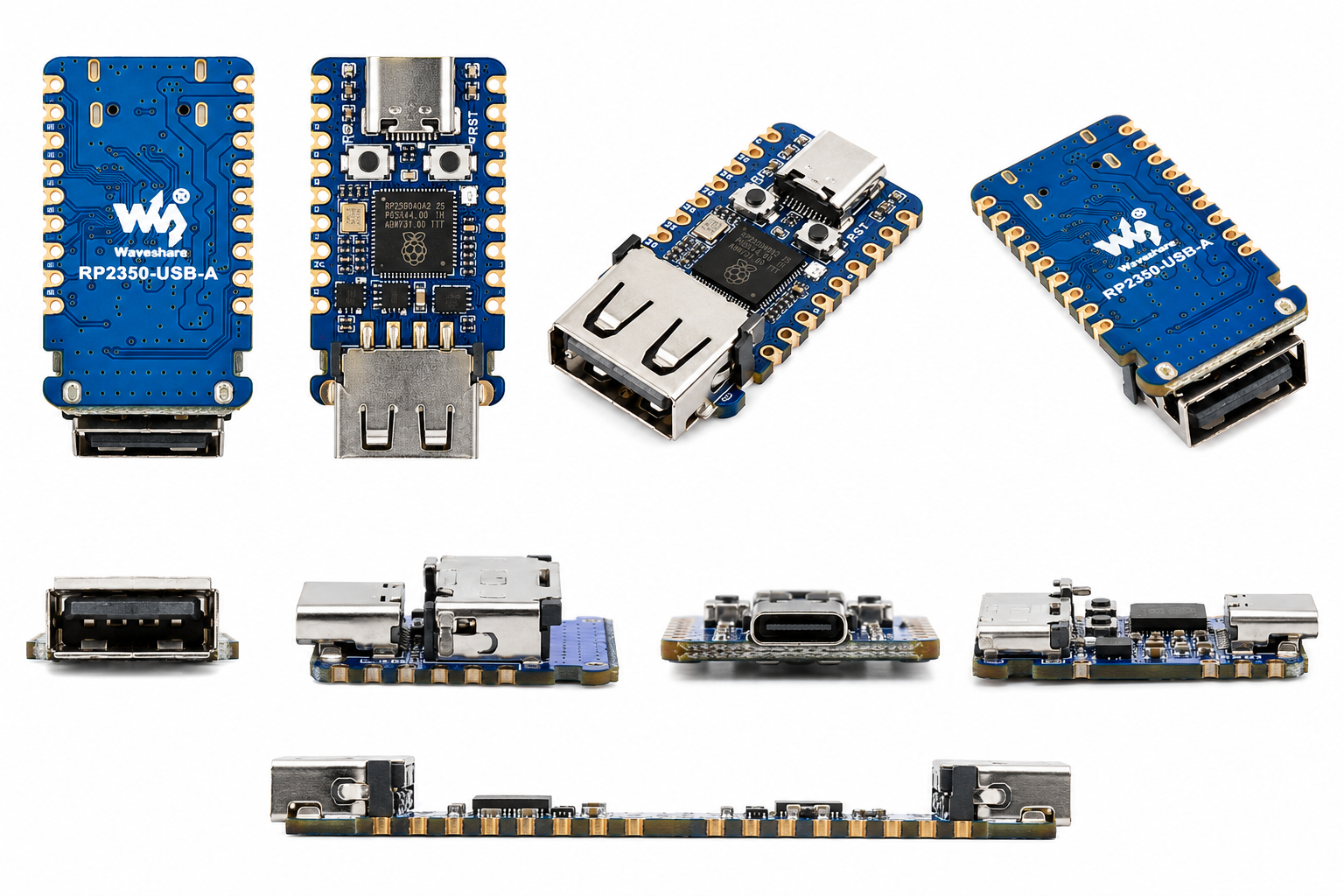 RP2350A Development Board with USB Type-A
